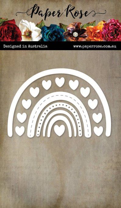 Die/matrice de découpe, PaperRoses - Arc en ciel - dimensions approximatives de la découpe 9.5x6.3cm