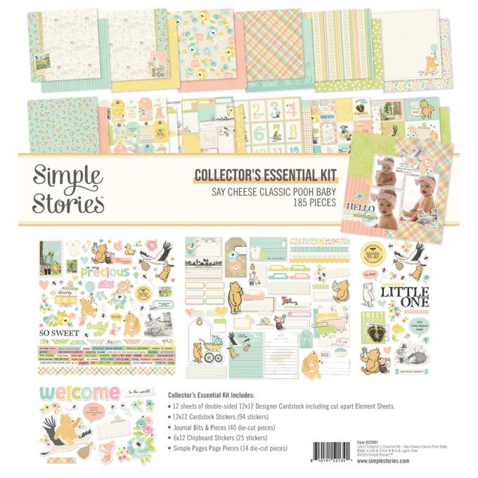 Simple stories - Essential kit - Say cheese classic Pooh Baby collector's 
