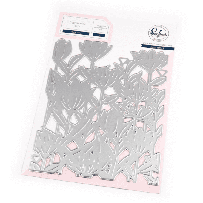 Die - PinkFresh - Floral field , dimensions approximatives : 10.8x14cm