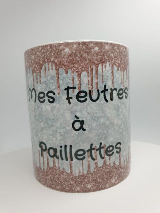Pot à crayon, mes feutres à paillettes, , by Ninon