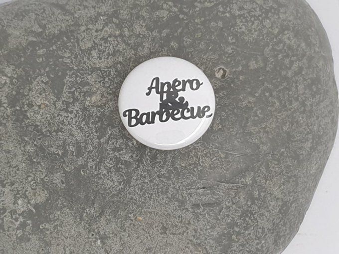 Badge, 25mm de diamètre - Apéro & Barbecue, à l'unité