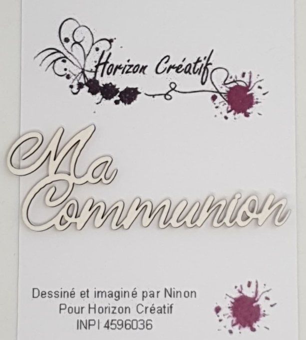 Chipboard : Ma communion, 100% horizon créatif, à l'unité