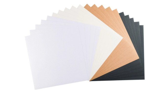 Cardstock Florence, 20 feuilles, 216g, 4 couleurs x5 feuilles - papier avec dots en relief-30x30cm