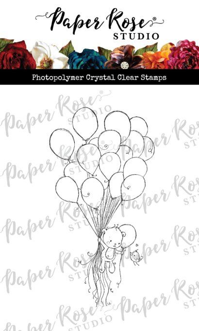 Tampon clear - Teddy's balloons - Dimension 10.5x5.5cm environ