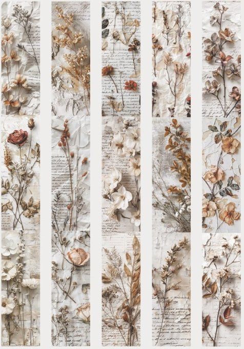 Whasi tape, thème : fleurs - Dimensions 4.5cmx2m