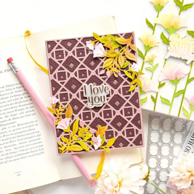 1 Die - PinkFresh - Diamond delight, dimension approximative : 10.8x14cm environ