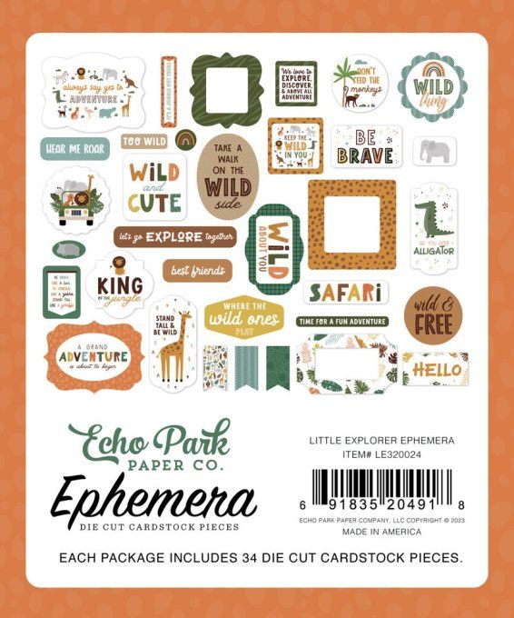 34 die-cuts - Little explorer, Echo park