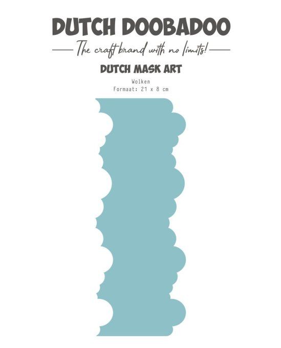 Mask - Dutch Doobadoo - Nuages - dimension : 21x8cm environ
