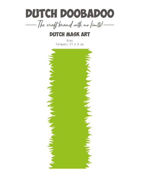 Mask - Dutch Doobadoo - Herbe - dimension : 21x8cm environ
