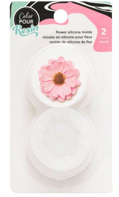 Moule fleur en silicone, pour résine à UV, Américan craft, 4cm de diamètre