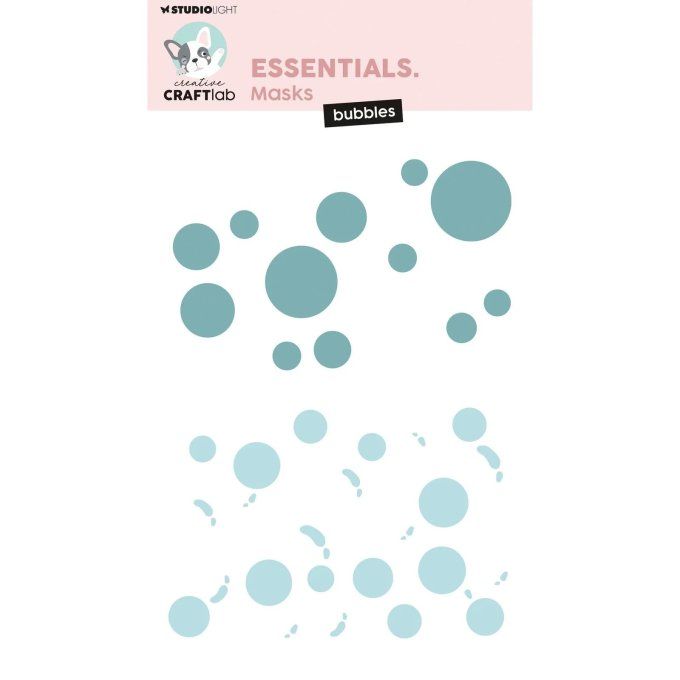 Pochoir - Craftlab, studiolight - Bubbles, dimensions : 14.5x21cm environ