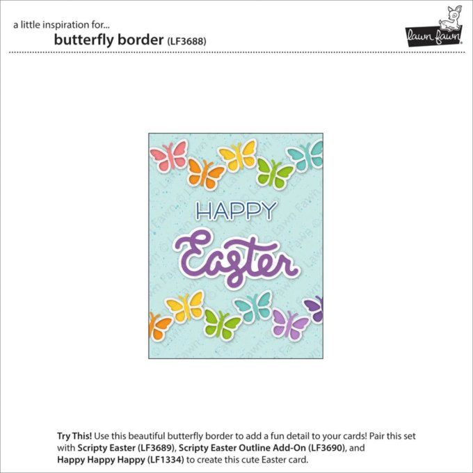 Lawn fawn, 3 Dies, Butterfly border