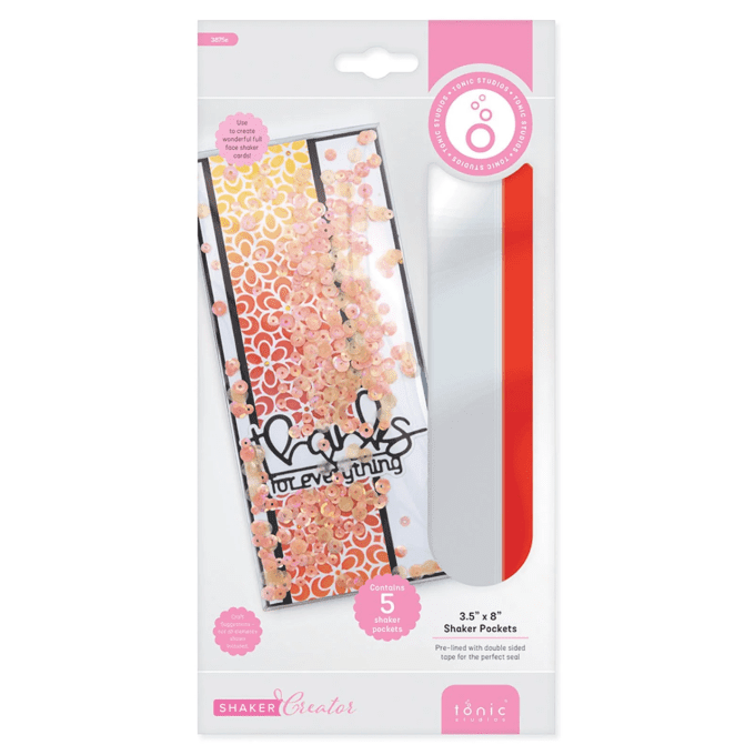 Tonic Studio, shaker pocket 5 unités par pochette - dimension : 8.90x20.32cm environ