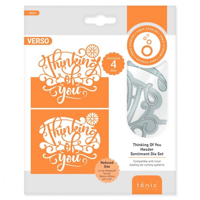 Die/matrice de découpe, Tonic studio - Thinking of you, dimension : 11.2x10.7cm