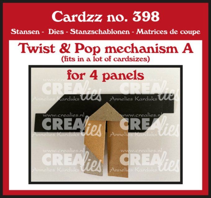 Die/matrice de découpe, Crealies - Twist & Pop mechanism 