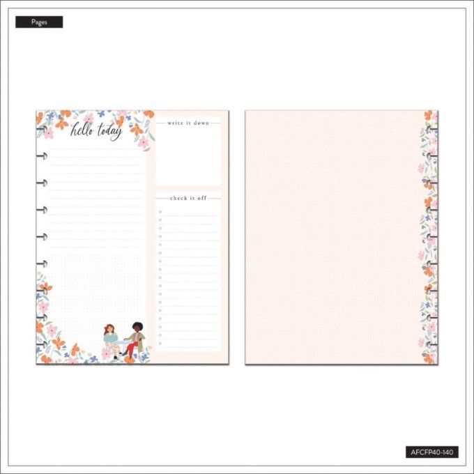 40 feuilles, recharge, happy planner, dimensions : 17.8cmx23.5cm environ