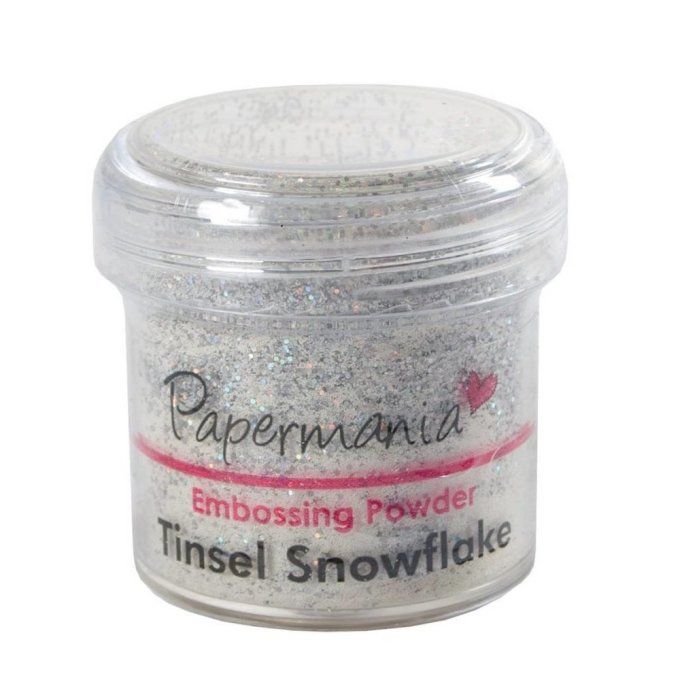 Poudre à embosser pailletée - Tinsel snowflake - contenance 18g environ