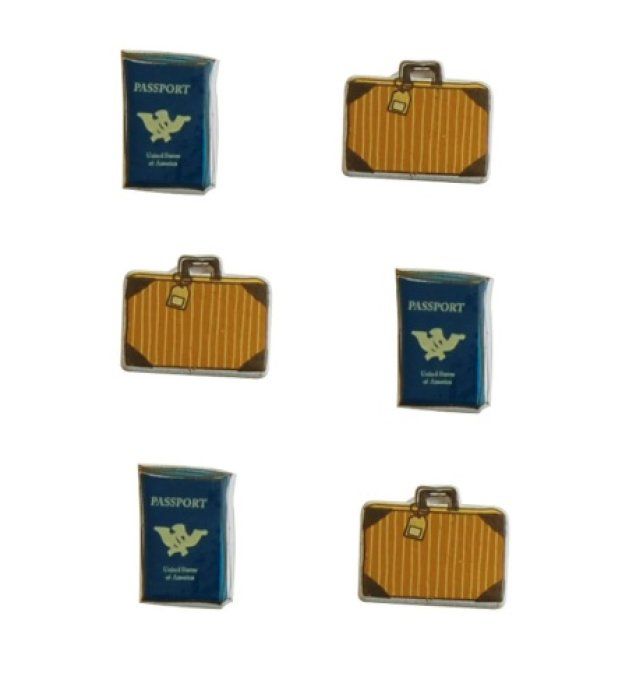 6 attache-parisiennes (brads) - valises et passeports