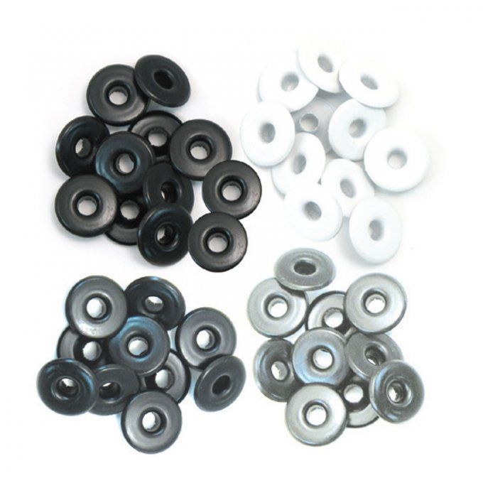 Crop a dile - 40 Oeillets couleur gris - We R Memory keepers