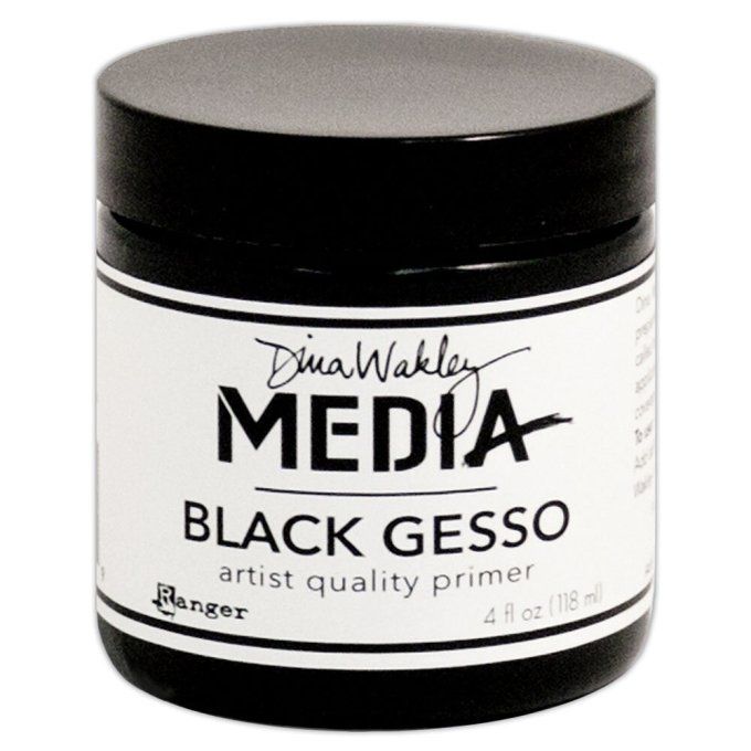 Ranger Dina Wakley, gesso couleur noir, 118ml