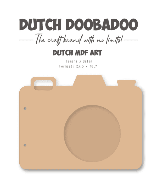 Dutch doobaboo, couvertures mini album, appareil photo, MDF, dimension : 12x8.3cm environ