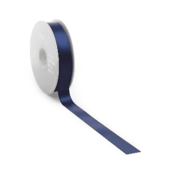 Rouleau ruban satiné, couleur : dark blue - dimension : 16mmx25m environ