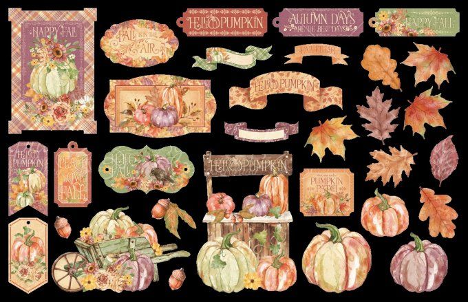Ensemble dedie-cuts, Collection Hello pumpkin - Graphic 45
