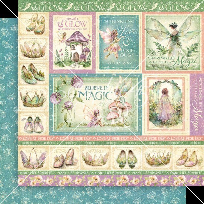 Ensemble de 24 feuilles, format 30x30cm, Collection Fairy boutique - Graphic 45