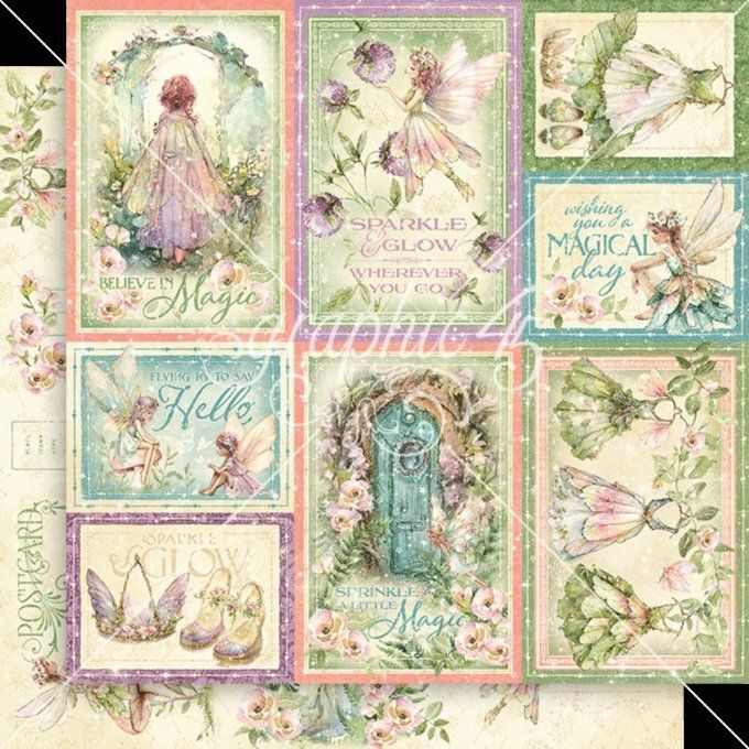 Ensemble de 24 feuilles, format 30x30cm, Collection Fairy boutique - Graphic 45