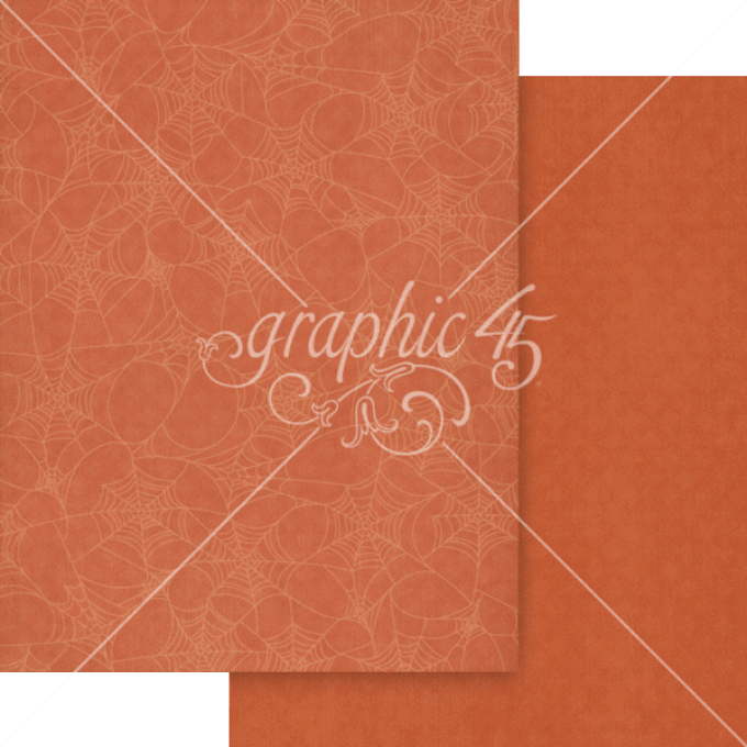 Ensemble de 16 feuilles, format 21.5x28.5cm, Collection Ghostly greetings, patterns - Graphic 45