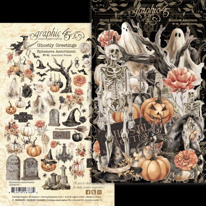 Ensemble de die-cuts, Collection Ghostly greetings - Graphic 45 