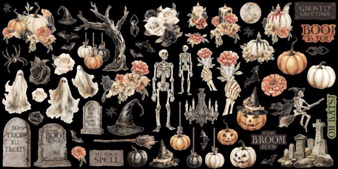 Ensemble de die-cuts, Collection Ghostly greetings - Graphic 45 