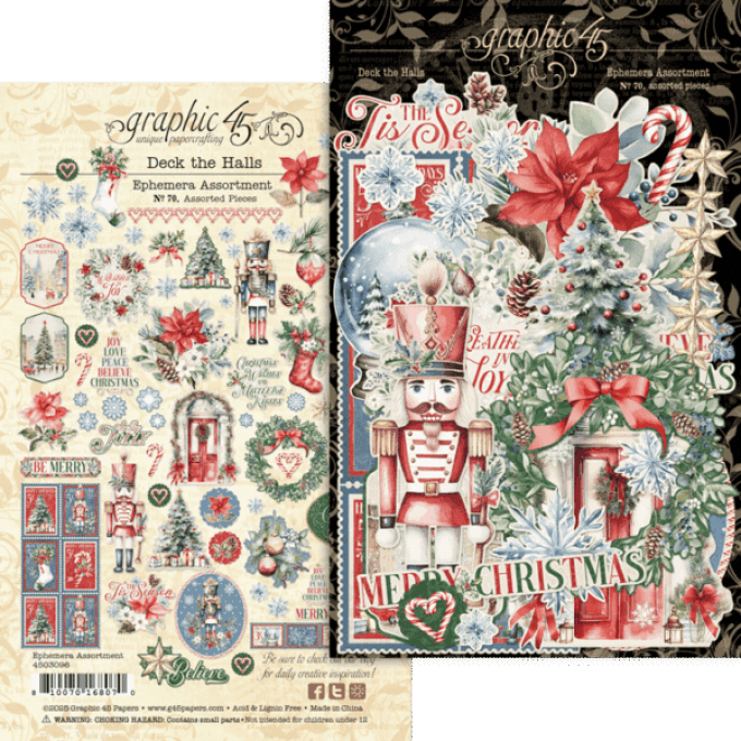 Ensemble de die-cuts, Collection Deck the halls - Graphic 45