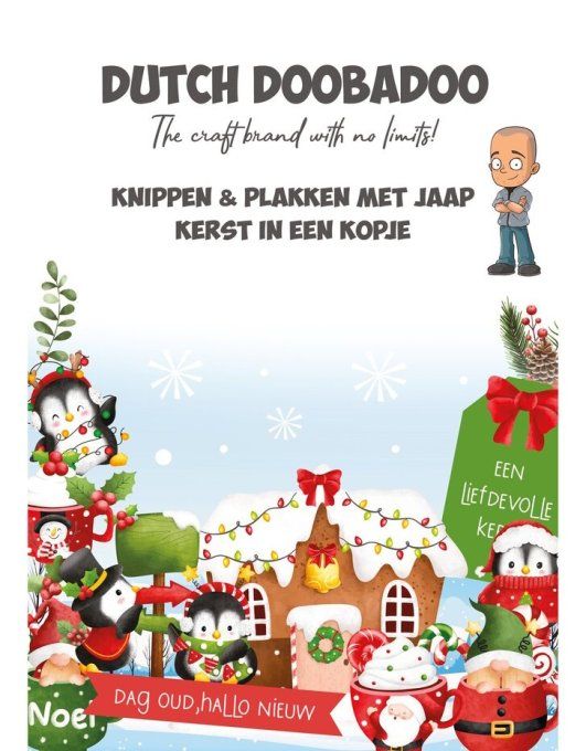 Livre de collage, Dutch Doobadoo - Christmas in a cup