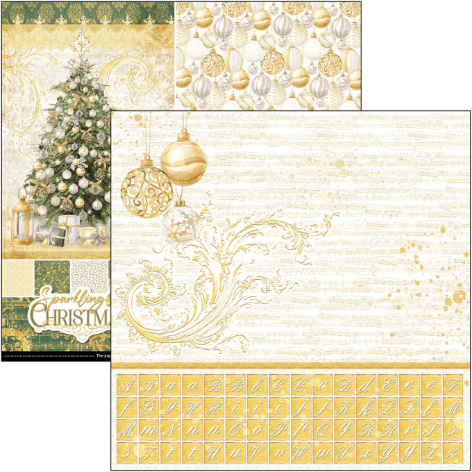 Ciao Bella, collection Sparkling christmas, Patterns - 30x30cm - 8 feuilles - 190gsm