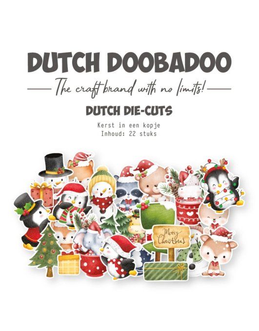 22 Die-cuts, Dutch Doobadoo - Christmas in a cup