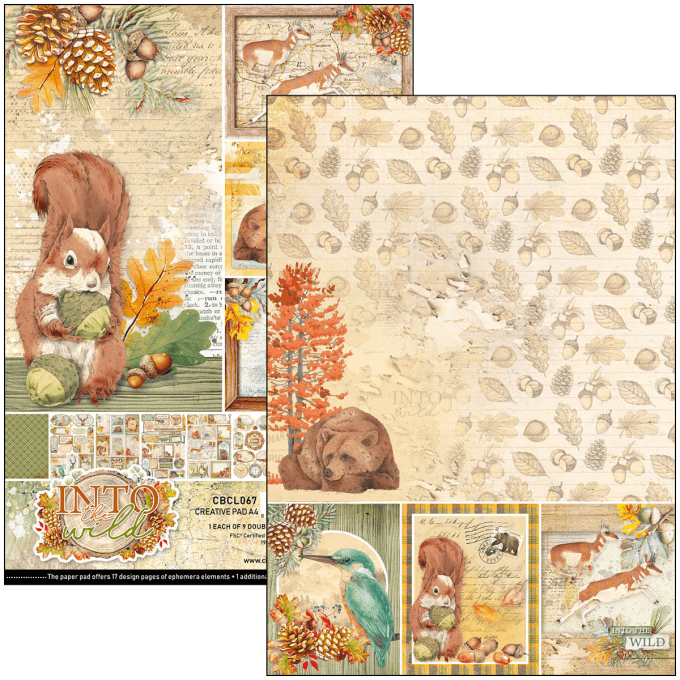 Ciao Bella, collection Into the wild, Format A4 - 9 feuilles - 190gsm 