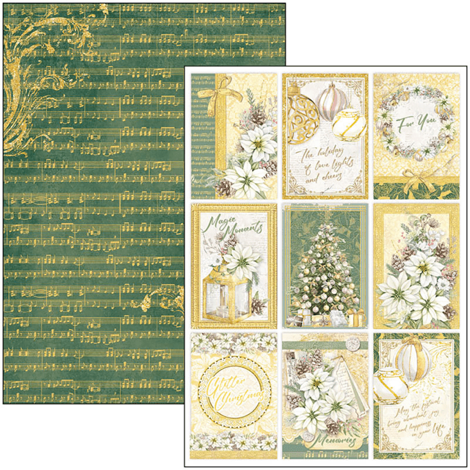 Ciao Bella, collection Sparkling christmas, Format A4 - 9 feuilles - 190gsm 