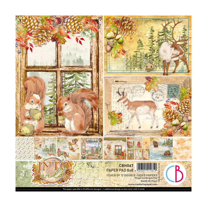Ciao Bella, collection Into the wild 20x20cm - 12 feuilles - 190gsm