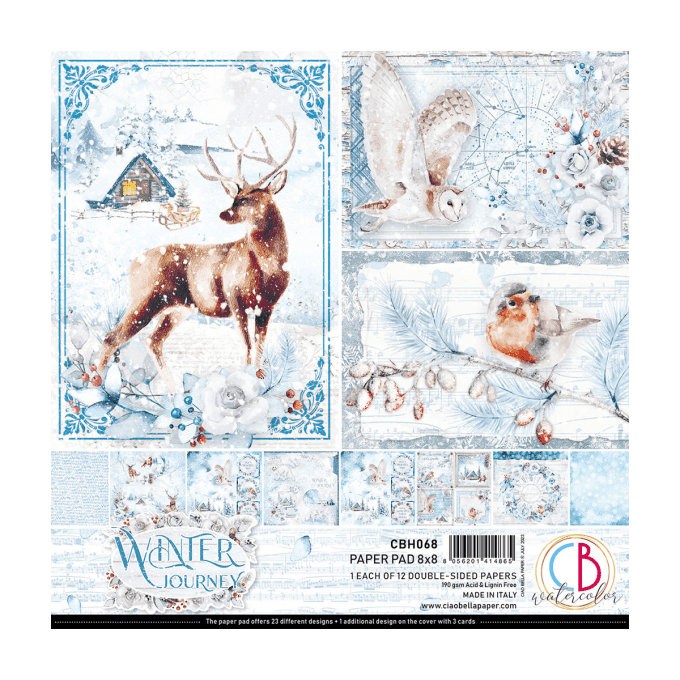 Ciao Bella, collection Winter jouney 20x20cm - 12 feuilles - 190gsm