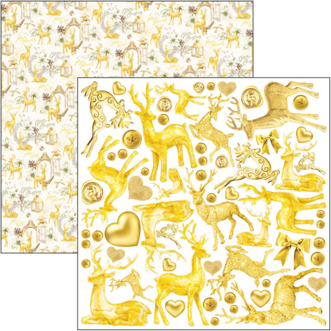 Ciao Bella, collection Sparkling christmas,Format 15x15cm - 24 feuilles-190gsm (éléments à découper)