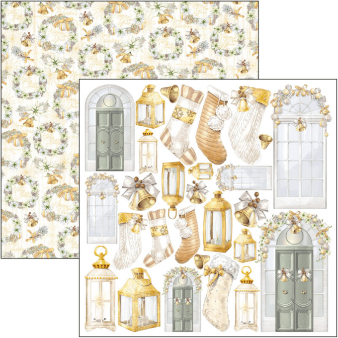 Ciao Bella, collection Sparkling christmas,Format 15x15cm - 24 feuilles-190gsm (éléments à découper)