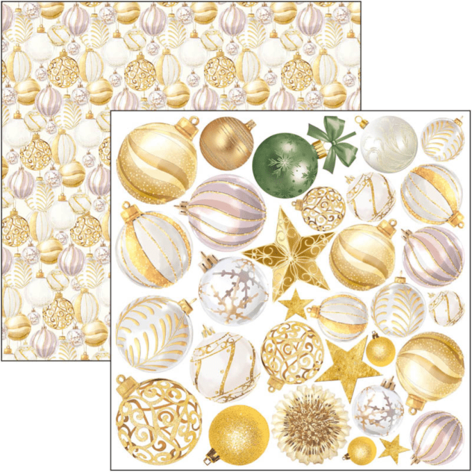 Ciao Bella, collection Sparkling christmas,Format 15x15cm - 24 feuilles-190gsm (éléments à découper)