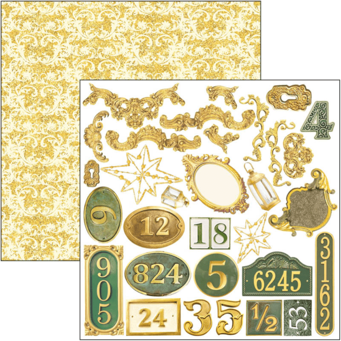 Ciao Bella, collection Sparkling christmas,Format 15x15cm - 24 feuilles-190gsm (éléments à découper)