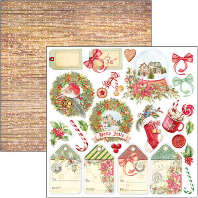 Ciao Bella, collection Dear santa,  Format 15x15cm - 24 feuilles - 190gsm (éléments à découper)