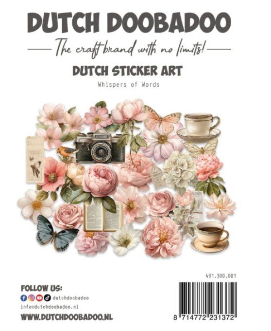Stickers, Dutch Doobadoo - Whispers of words