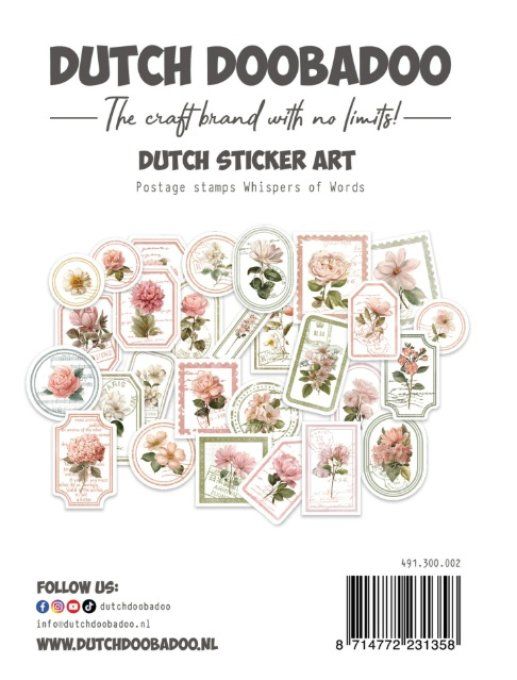 Stickers, Dutch Doobadoo - Whispers of words - timbres