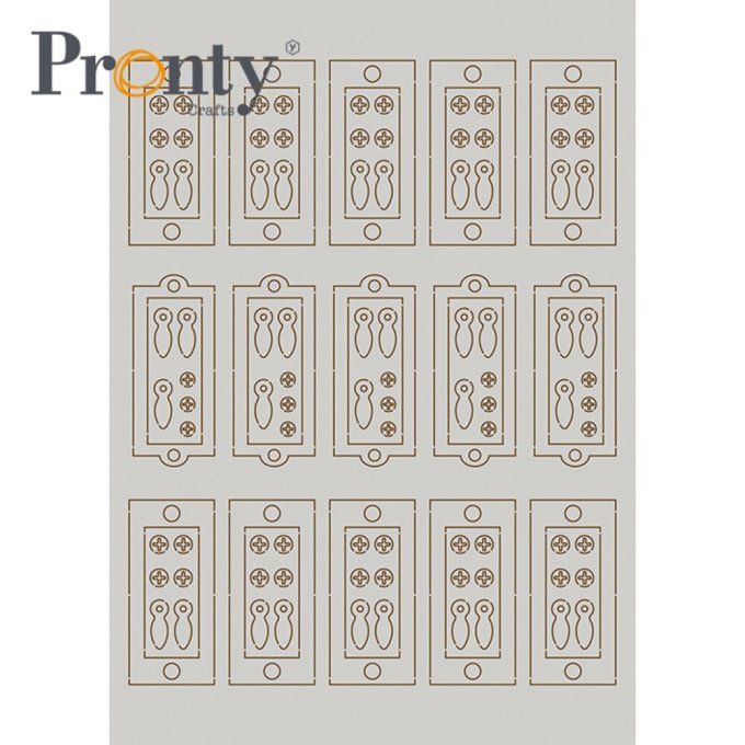 Embellissements en carton gris, dimension de la planche : 14.9x19cm environ - Cadres