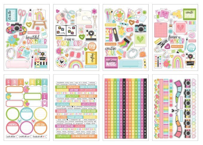 Echo park, Craft room - Livret de 16 pages de stickers
