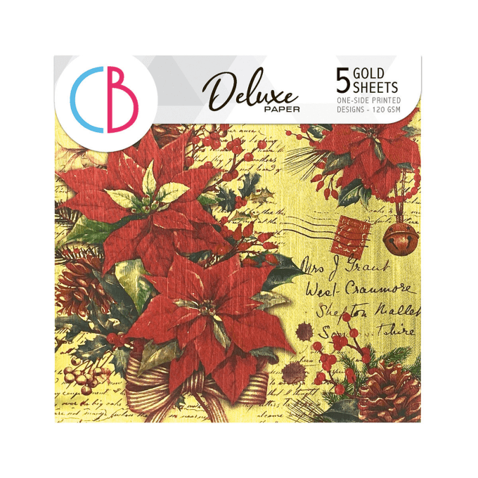 Deluxe paper Ciao Bella, Christmas vibes,  15x15cm - 5 feuilles - 120gsm